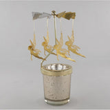 Romantic Rotating Candle Holder Stand Spining Tealight Candlestick Fairy