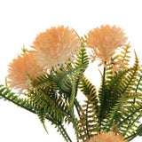 Artificial 5-Head Onion Flower Persian Leaves Grass Home Decor Orange