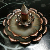 Max Classic Copper Alloy Antique Censer Aromatherapy Incense Burner Lotus Purple