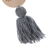 Max Nordic Wooden Beads Tassel Pendant Girls Wall Hanging Ornament Rabbit Gray