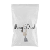 Max Nordic Wooden Beads Tassel Pendant Girls Wall Hanging Ornament Rabbit Gray