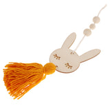 Max Nordic Wooden Beads Tassel Pendant Girls Wall Hanging Ornament Rabbit Yellow