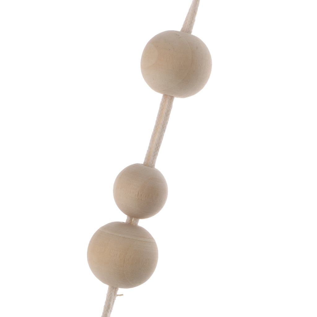 Nordic Wooden Beads Tassel Pendant Girls Wall Hanging Ornament Rabbit Green