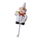 Max Kitchen Cartoon Chef Style Resin Storage Wall Hanger Hook Bath Towel Rack #1