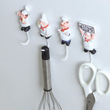 Max Kitchen Cartoon Chef Style Resin Storage Wall Hanger Hook Bath Towel Rack #1