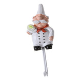 Max Kitchen Cartoon Chef Style Resin Storage Wall Hanger Hook Bath Towel Rack #1