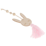 Max Nordic Wooden Beads Tassel Pendant Girls Wall Hanging Ornament Rabbit Pink