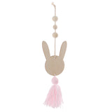 Max Nordic Wooden Beads Tassel Pendant Girls Wall Hanging Ornament Rabbit Pink
