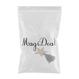 Max Nordic Wooden Beads Tassel Pendant Girls Wall Hanging Ornament Star Gray
