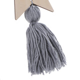 Max Nordic Wooden Beads Tassel Pendant Girls Wall Hanging Ornament Star Gray