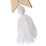 Max Nordic Wooden Beads Tassel Pendant Girls Wall Hanging Ornament Star White