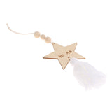 Max Nordic Wooden Beads Tassel Pendant Girls Wall Hanging Ornament Star White