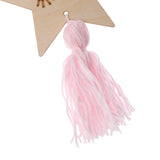 Max Nordic Wooden Beads Tassel Pendant Girls Wall Hanging Ornament Star Pink