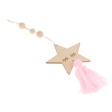 Max Nordic Wooden Beads Tassel Pendant Girls Wall Hanging Ornament Star Pink