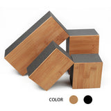 Max Bamboo Lid Tea Storage Box Organizer Container Wood Tea Caddy Container C