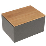 Max Bamboo Lid Tea Storage Box Organizer Container Wood Tea Caddy Container C