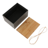 Max Bamboo Lid Tea Storage Box Organizer Container Wood Tea Caddy Container C