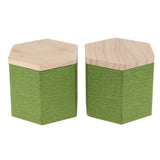 Max 2Pcs Wood Lid Tea Storage Box Organizer Container Tea Caddy Container Green