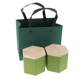 Max 2Pcs Wood Lid Tea Storage Box Organizer Container Tea Caddy Container Green