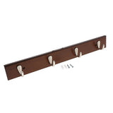 Maxbell 4-hook Bamboo Wall Mounted Hook Rack Rail Hook Coat Keys Hook Coffee