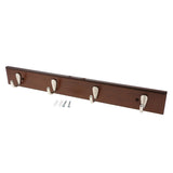 Maxbell 4-hook Bamboo Wall Mounted Hook Rack Rail Hook Coat Keys Hook Coffee
