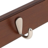 Maxbell 4-hook Bamboo Wall Mounted Hook Rack Rail Hook Coat Keys Hook Coffee