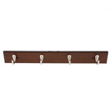 Maxbell 4-hook Bamboo Wall Mounted Hook Rack Rail Hook Coat Keys Hook Coffee
