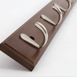 Maxbell 4-hook Bamboo Wall Mounted Hook Rack Rail Hook Coat Keys Hook Coffee