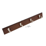 Maxbell 4-hook Bamboo Wall Mounted Hook Rack Rail Hook Coat Keys Hook Coffee