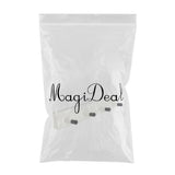 Maxbell Wall Mounted Bamboo Wood Board Coat Rack Hanger with 4 Chrome Hook White