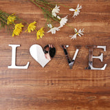 Max 26 Letters DIY 3D Mirror Acrylic Wall Sticker Art Mural Decal Decor Q