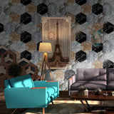 5x Waterproof Hexagon Wall Tile Floor Wall Paper Sticker Wall DIY Decor 09