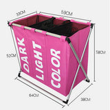 Max Canvas Laundry Hamper Basket Storage Bag Metal Frame Free Stand Coffee
