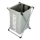 Max Aluminum Alloy Frame Foldable Waterproof Laundry Hamper with Handles Grey