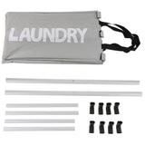 Max Aluminum Alloy Frame Foldable Waterproof Laundry Hamper with Handles Grey