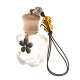 Max Empty Perfume Bottle Refillable Hanging Bottle Home Car Decor Black Flower