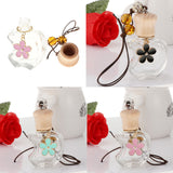 Max Empty Perfume Bottle Refillable Hanging Bottle Home Car Decor Black Flower