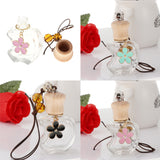 Max Empty Perfume Bottle Refillable Hanging Bottle Home Car Decor Black Flower