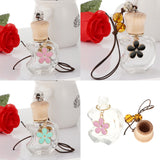 Max Empty Perfume Bottle Refillable Hanging Bottle Home Car Decor Black Flower