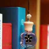 Max Empty Perfume Bottle Refillable Hanging Bottle Home Car Decor Black Flower