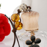 Max Empty Perfume Bottle Refillable Hanging Bottle Home Car Decor Black Flower