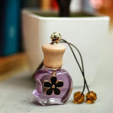 Max Empty Perfume Bottle Refillable Hanging Bottle Home Car Decor Black Flower