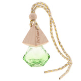 Charm Empty Glass Perfume Bottle Pendant for Car Hanging Decor 6ml Green