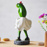 Max Resin Creative Dancing Frog Figurine Home Office Tabletop Decor Gift B