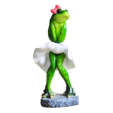 Max Resin Creative Dancing Frog Figurine Home Office Tabletop Decor Gift B