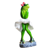 Max Resin Creative Dancing Frog Figurine Home Office Tabletop Decor Gift B