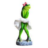 Max Resin Creative Dancing Frog Figurine Home Office Tabletop Decor Gift B