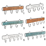 Max Vintage Wood Metal Wall Hook Storage Rack Clothes Hanger Hook Brown 4 Hooks