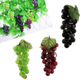 Maxbell Artificial Grapes Fruit Home Kitchen Cabinet Window Display Green-36 grapes
