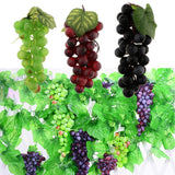 Maxbell Artificial Grapes Fruit Home Kitchen Cabinet Window Display Green-36 grapes